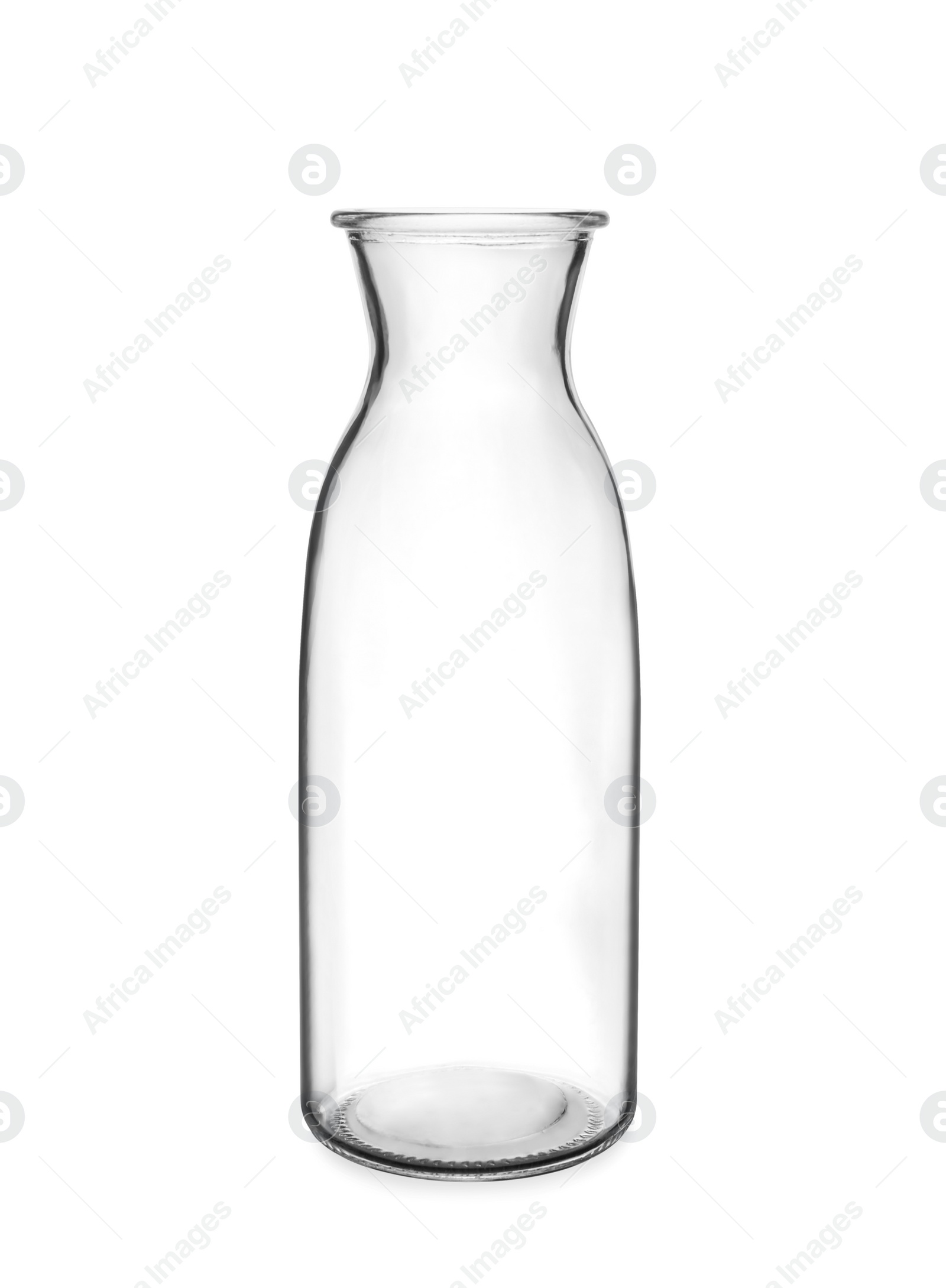 Photo of Empty clean glass bottle isolated on white