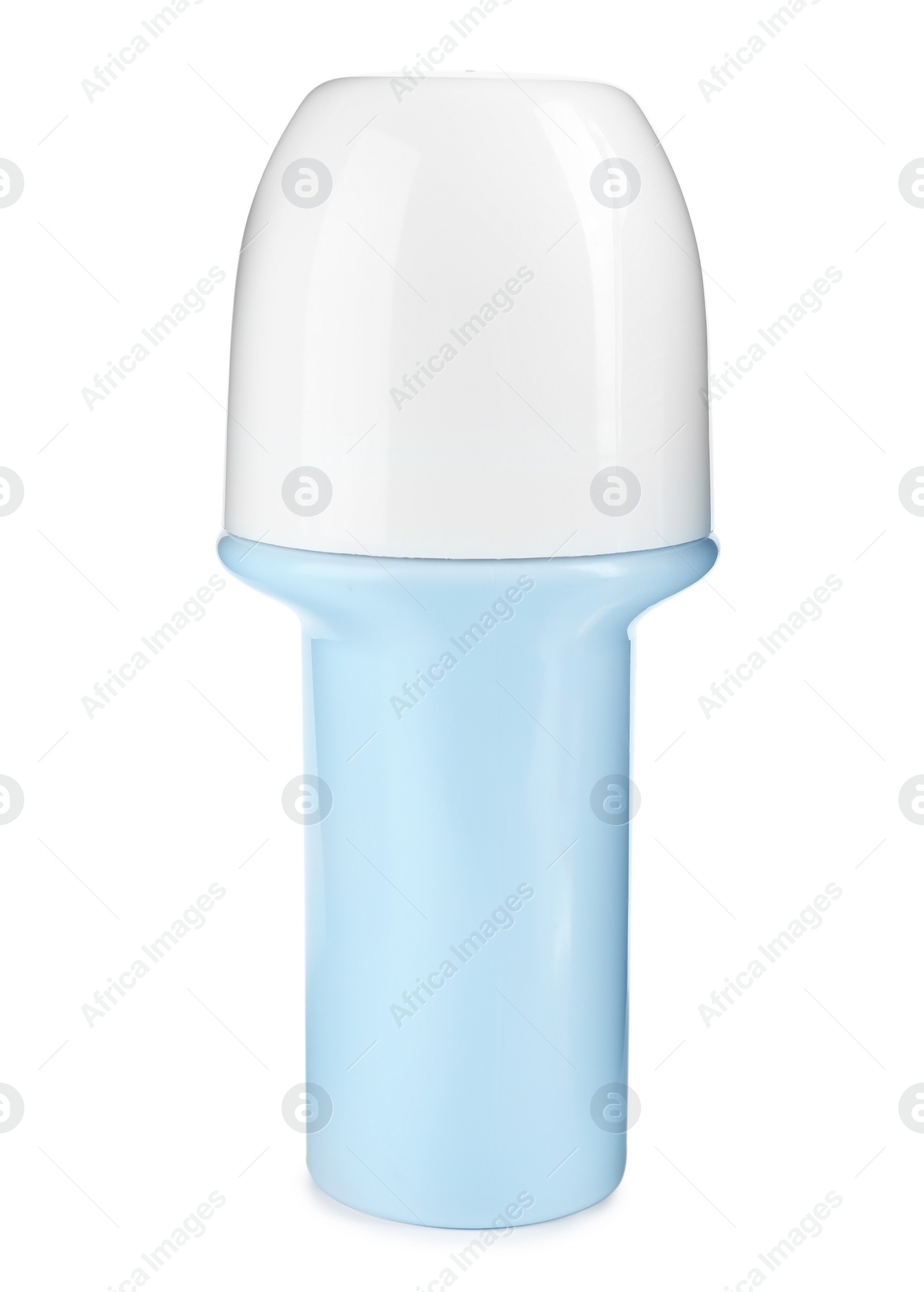 Photo of Plastic deodorant container on white background. Body care