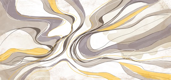 Illustration of Beautiful image of abstract shapes with marble pattern. Banner design