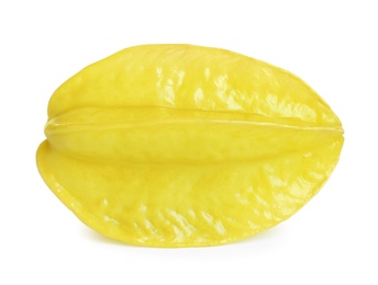 Photo of Delicious ripe carambola isolated on white. Exotic fruit