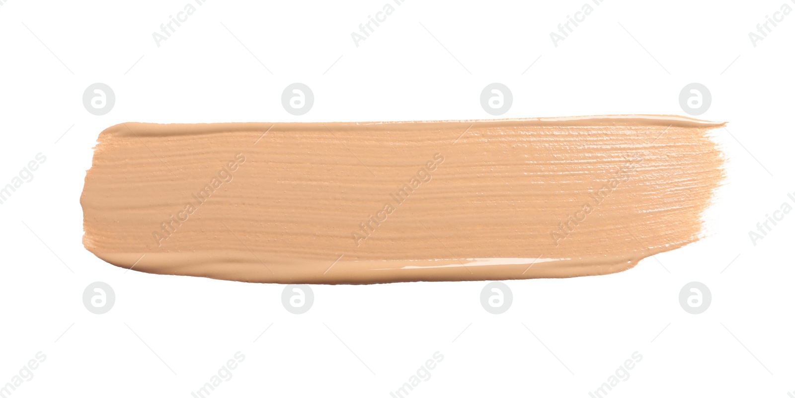 Photo of Smear of skin foundation isolated on white, top view