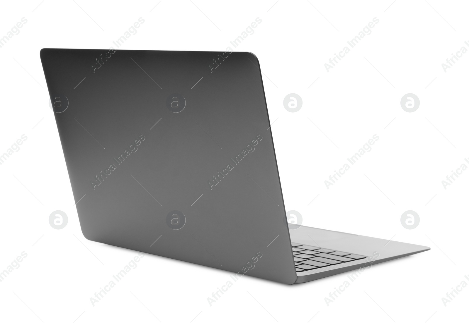 Photo of Open laptop isolated on white. Modern technology