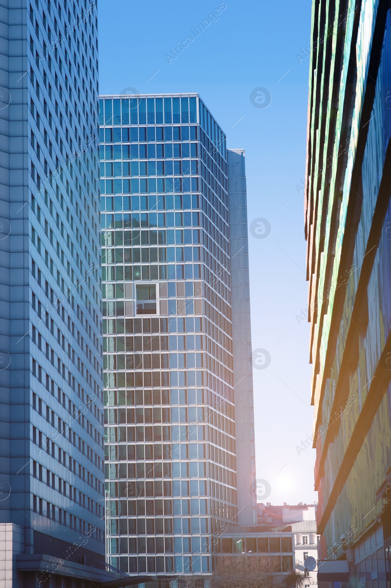 Photo of Beautiful view of modern buildings on sunny day