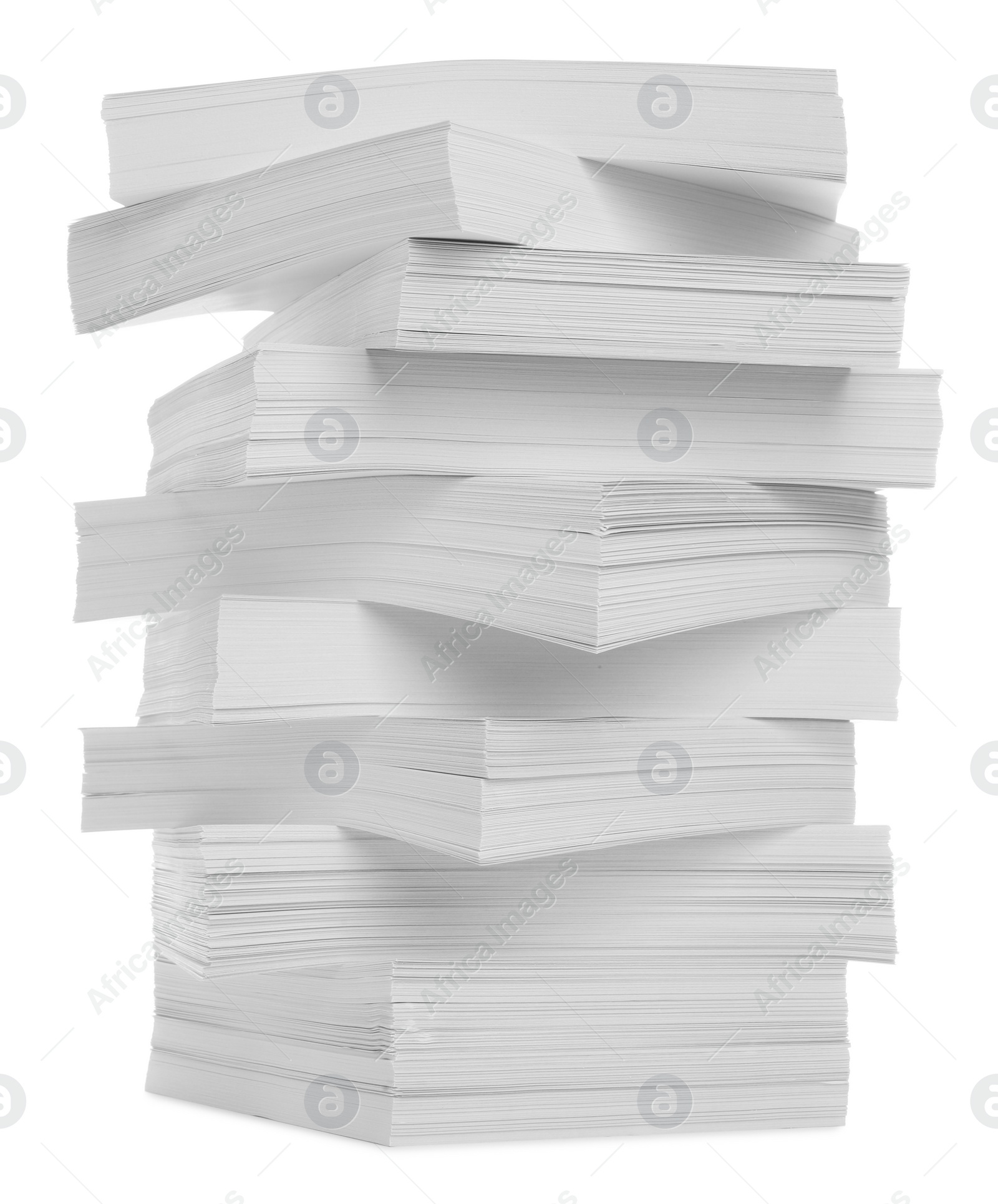 Photo of Stack of paper sheets isolated on white