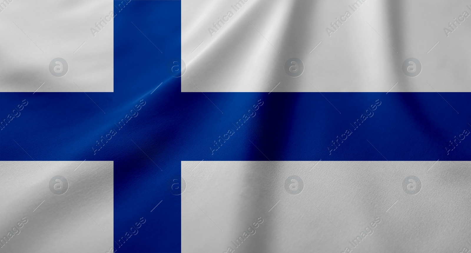 Image of Flag of Republic of Finland. National country symbol