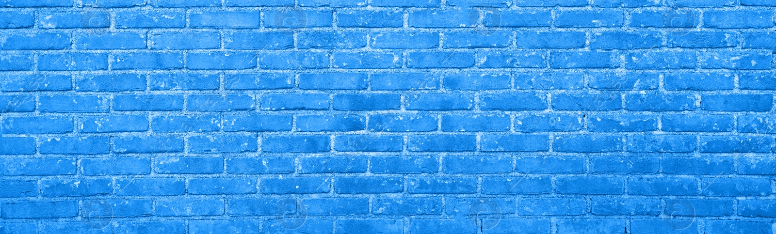 Image of Texture of blue brick wall as background, banner design