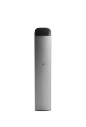 Photo of Grey disposable electronic cigarette isolated on white