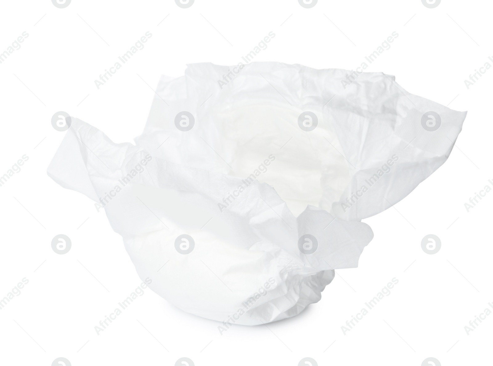 Photo of Single disposable baby diaper isolated on white