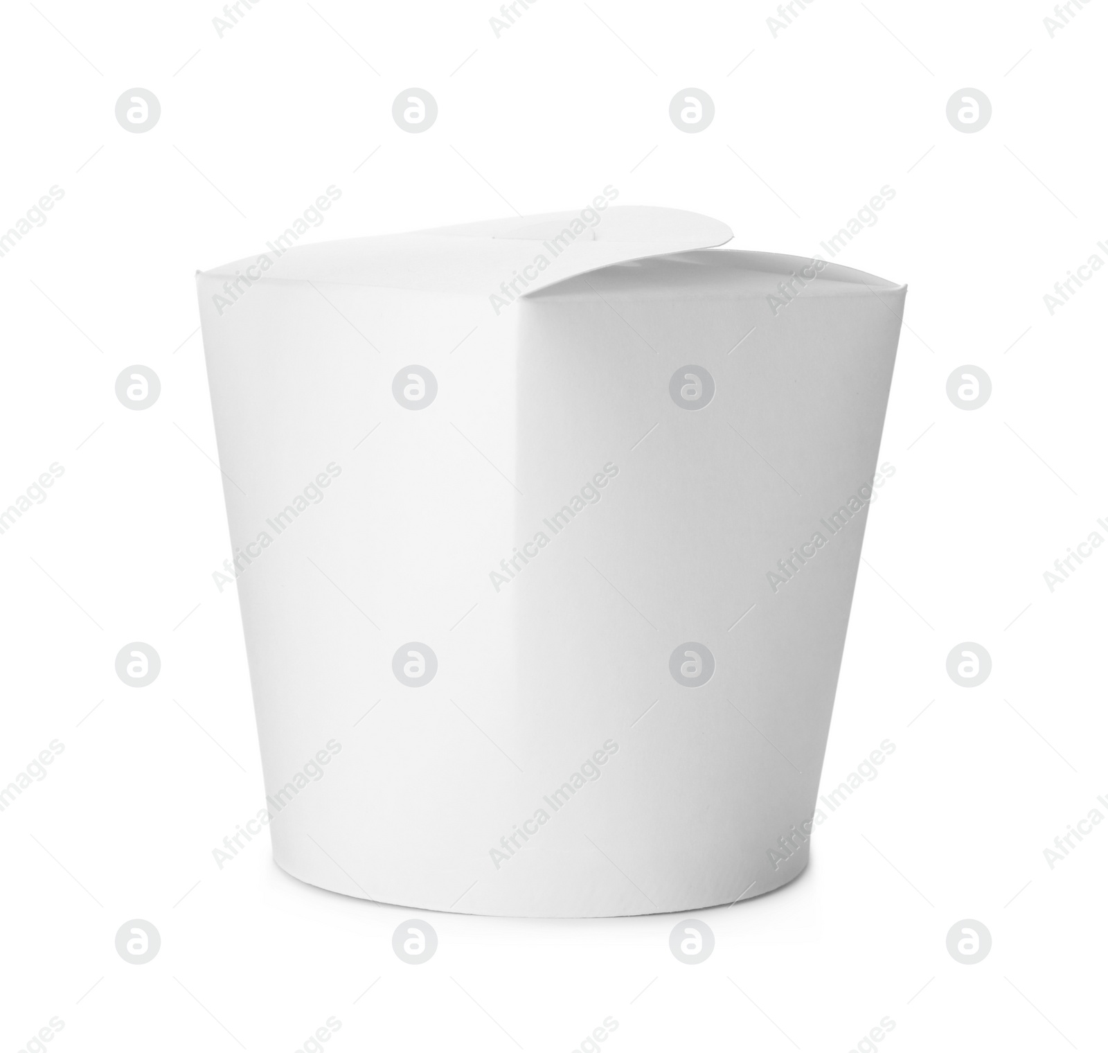 Photo of Takeaway paper box isolated on white. Mockup for design