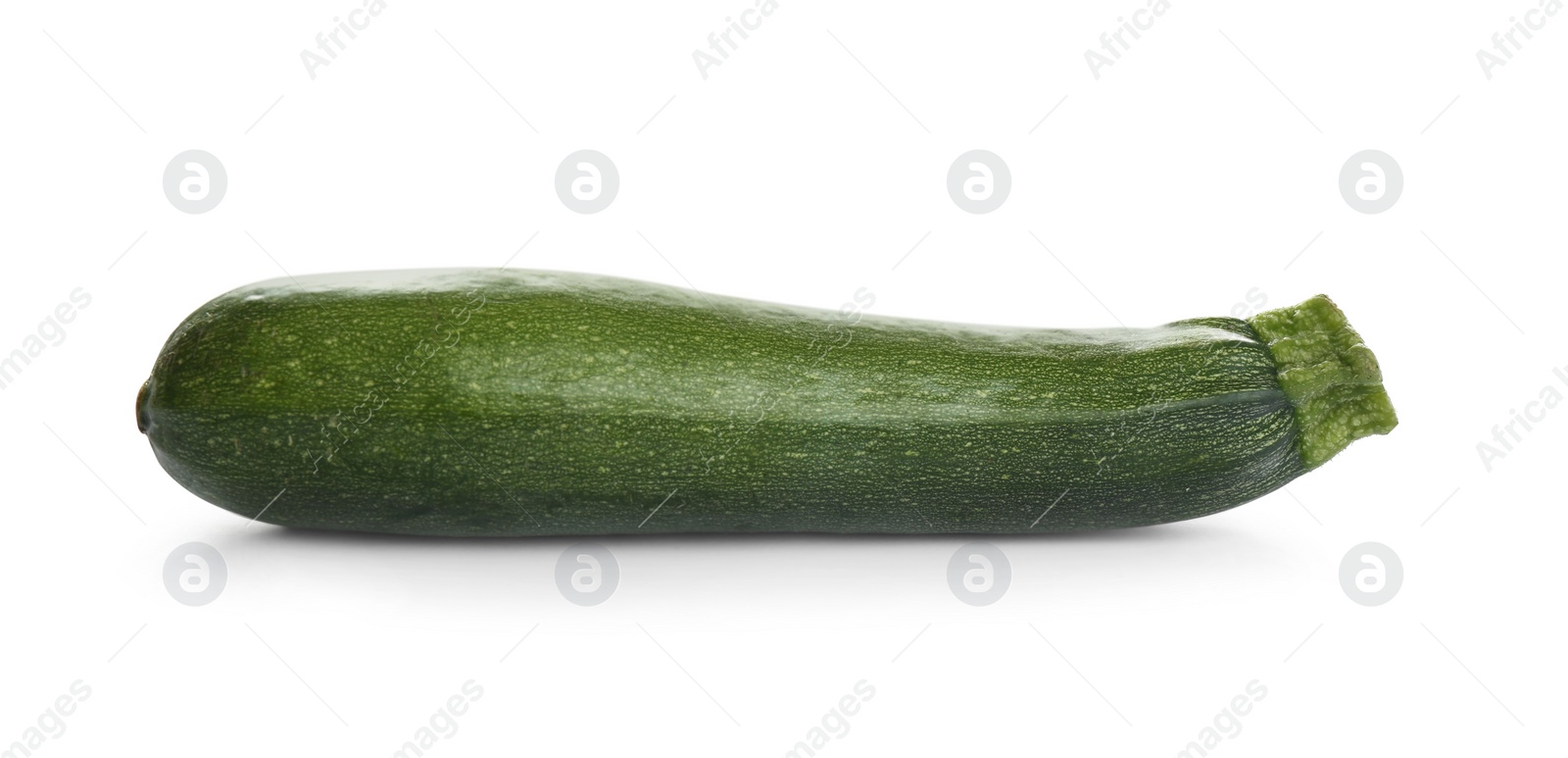 Photo of Fresh ripe green zucchini isolated on white