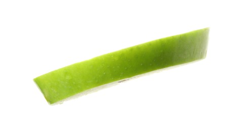 Photo of Piece of ripe green apple isolated on white
