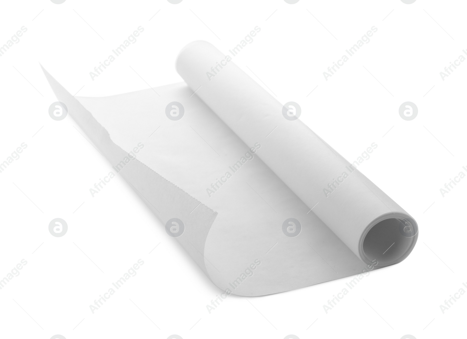 Photo of Roll of baking paper isolated on white