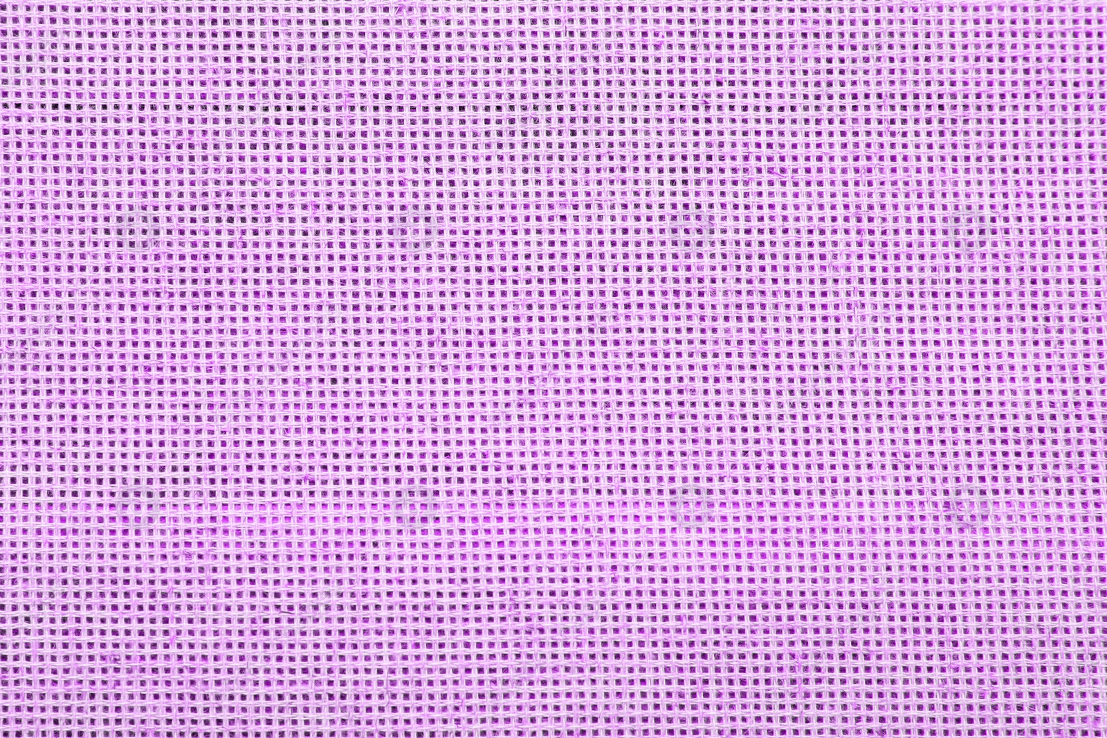 Image of Texture of light violet burlap fabric as background, top view