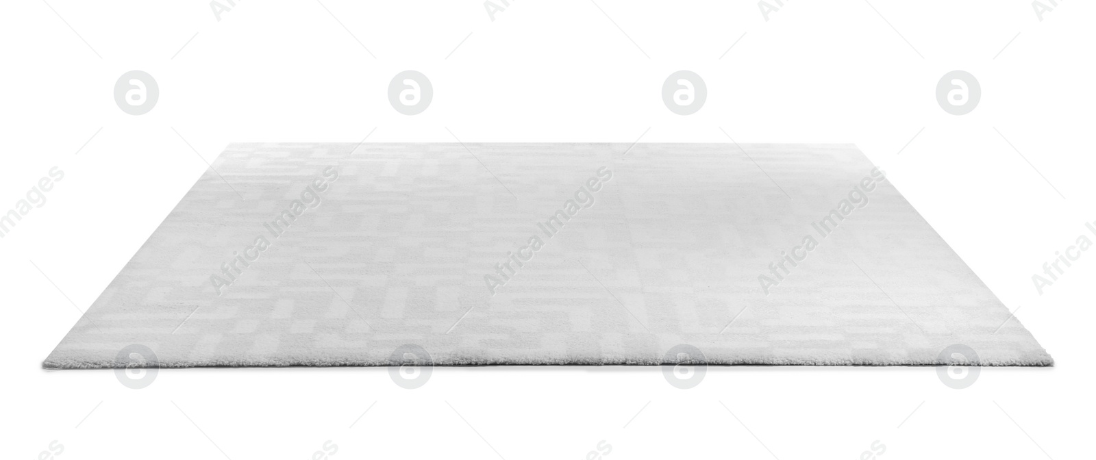 Photo of Soft carpet on white background. Interior element