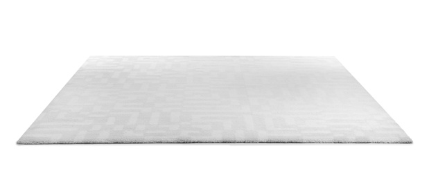 Soft carpet on white background. Interior element