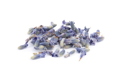 Image of Heap of beautiful lavender flowers on white background