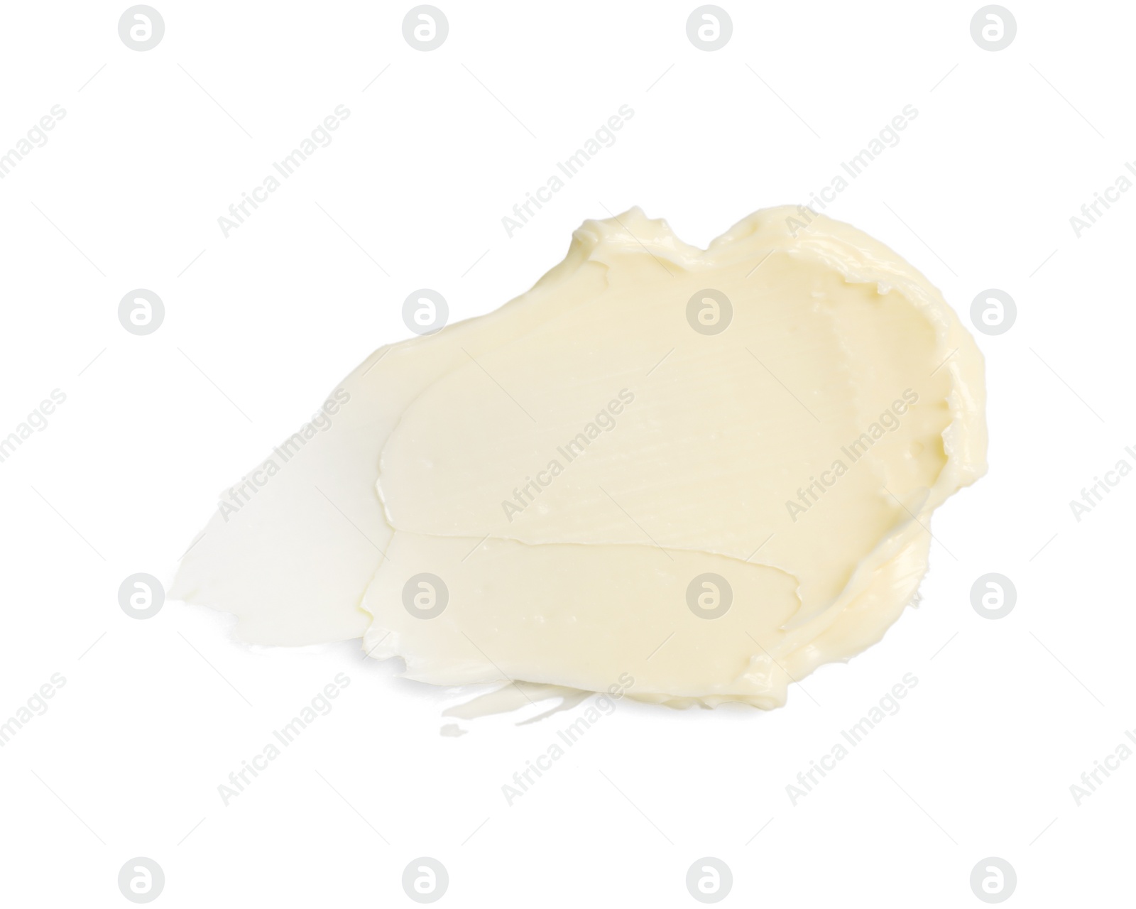 Photo of Tasty butter on white background, top view