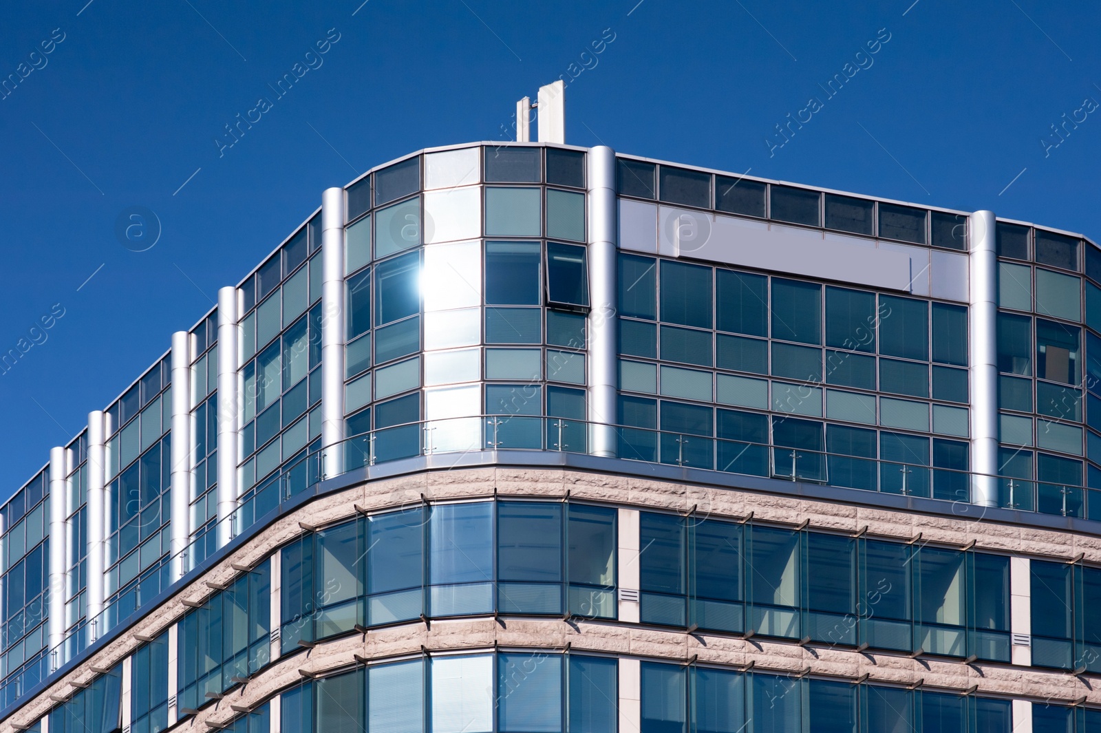 Photo of Beautiful view of modern building on sunny day