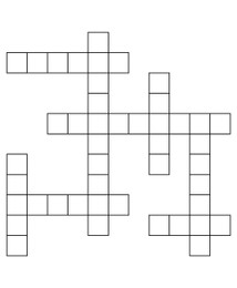 Illustration of  blank crossword on white background