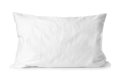 Blank soft pillow on white background