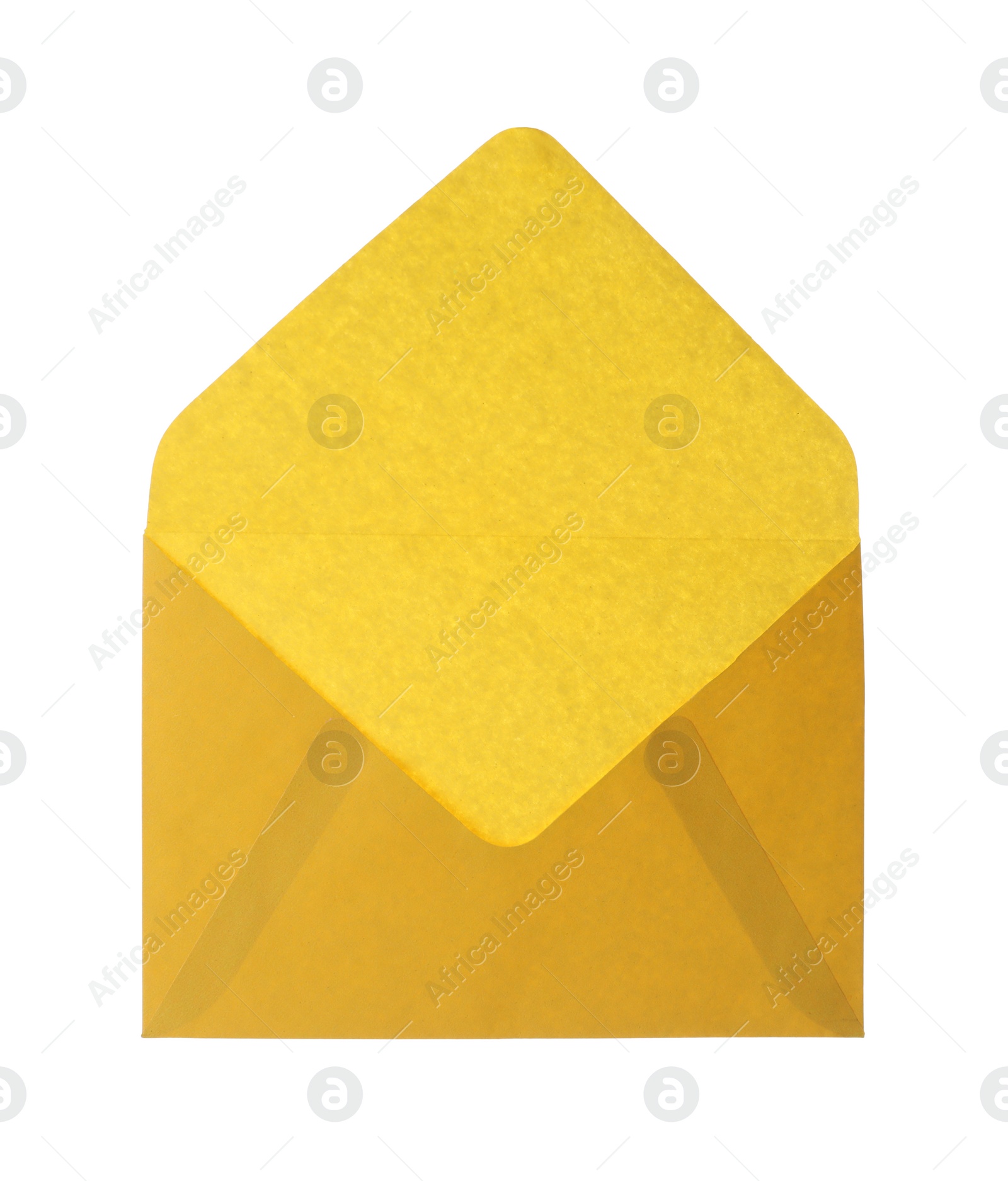 Photo of Yellow paper envelope isolated on white. Mail service