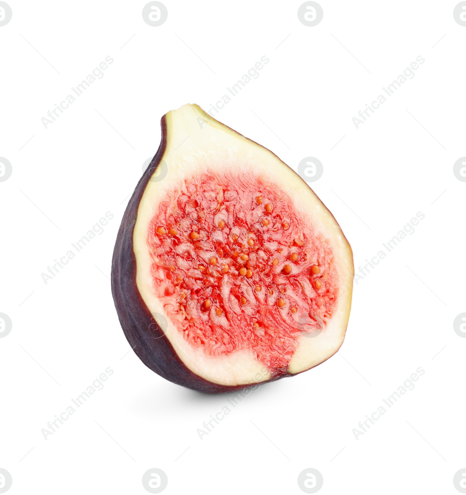 Photo of Half of fresh fig isolated on white