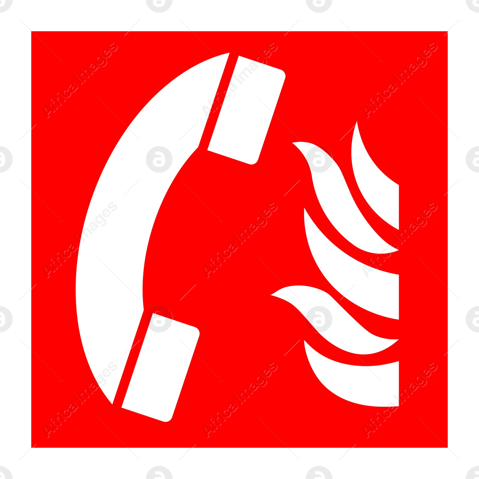 Image of International Maritime Organization (IMO) sign, illustration. Fire telephone