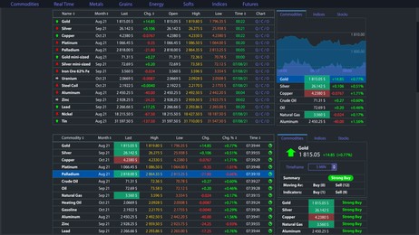 Illustration of Online stock exchange application with current information, illustration