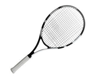 Tennis racket isolated on white. Sports equipment