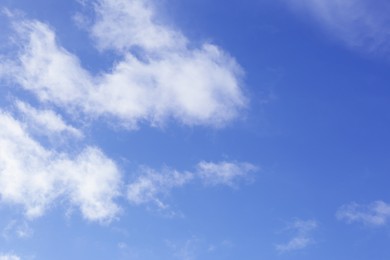 Photo of Beautiful blue sky with white clouds outdoors