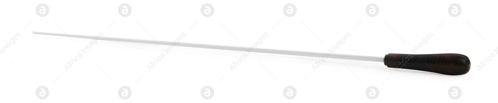 Photo of Conductor's baton isolated on white. Direction of musical performance