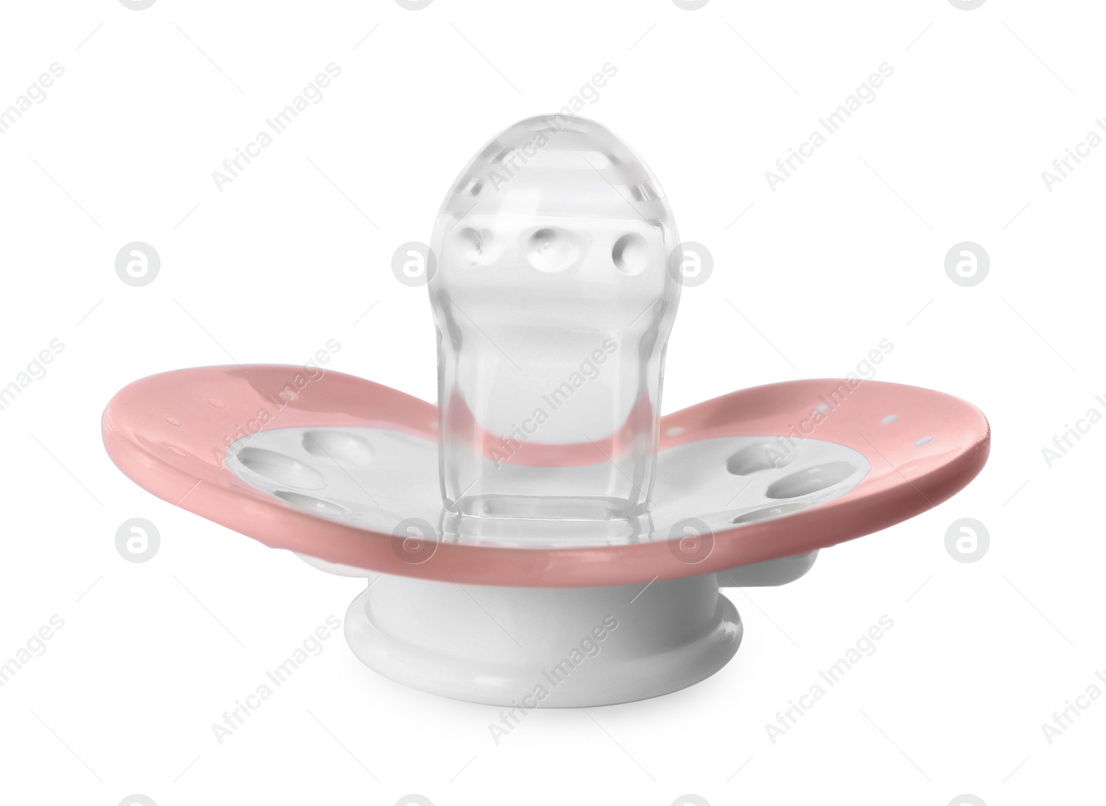 Photo of One new baby pacifier isolated on white