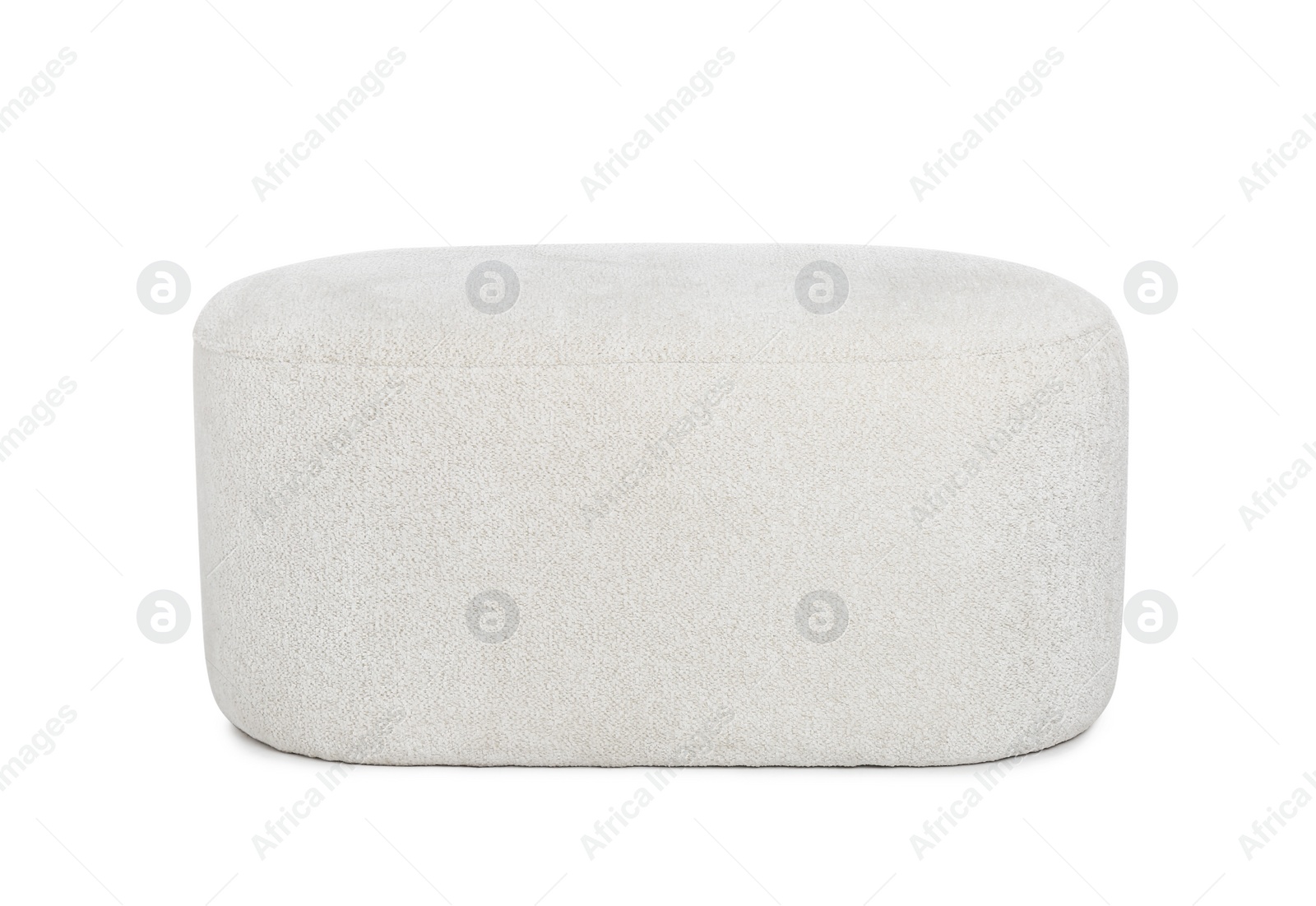 Photo of Stylish new light ottoman isolated on white