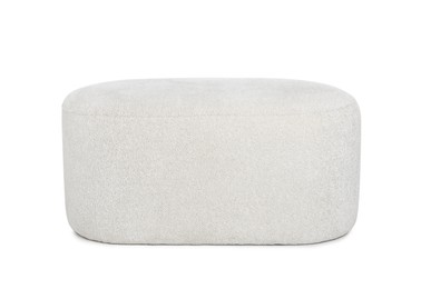 Stylish new light ottoman isolated on white