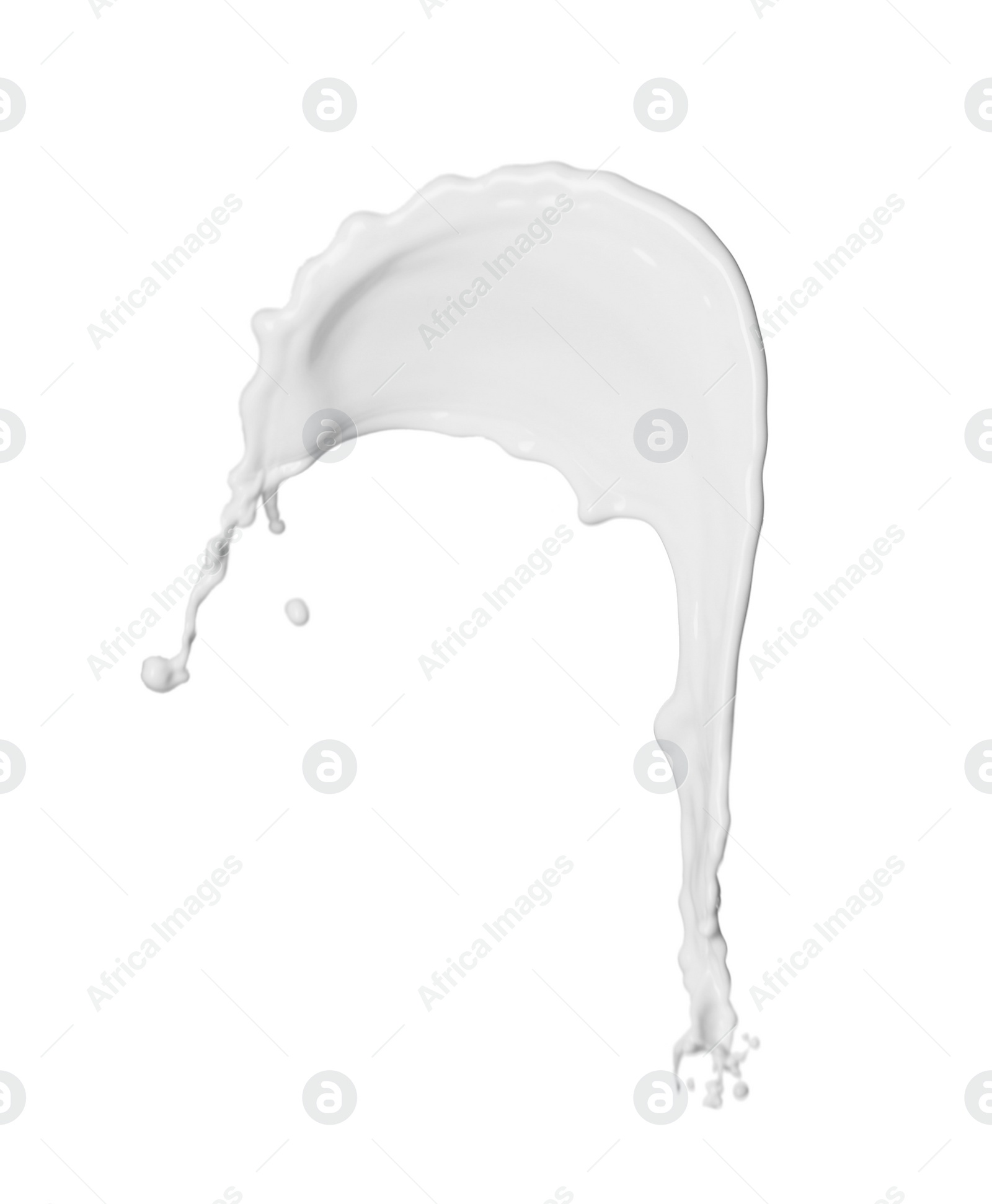 Photo of Splash of fresh milk isolated on white