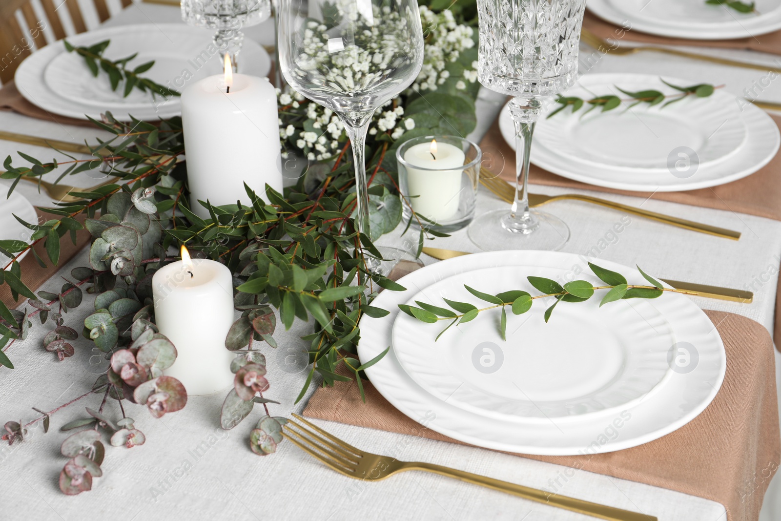 Photo of Stylish elegant table setting for festive dinner