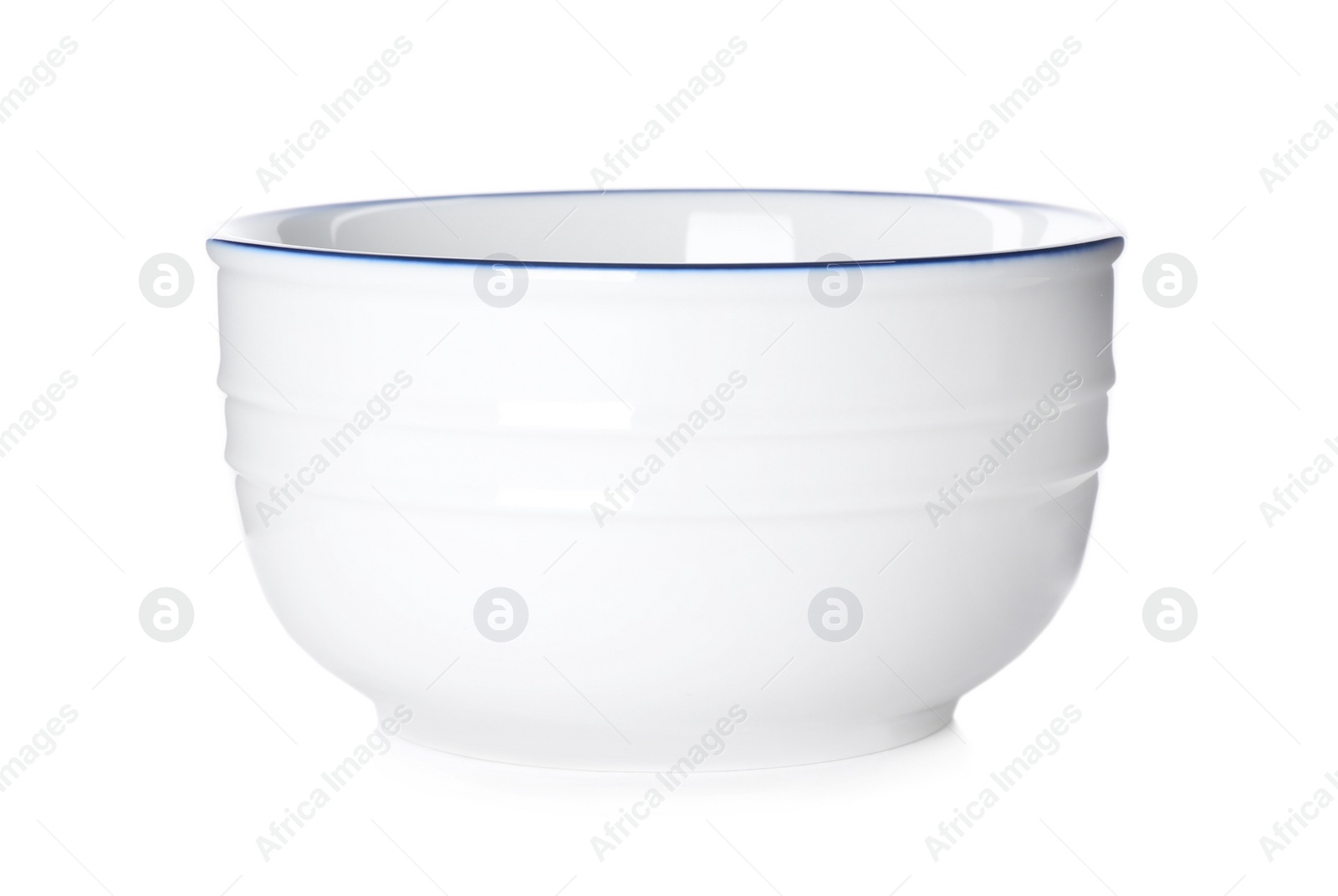 Photo of New beautiful ceramic bowl isolated on white