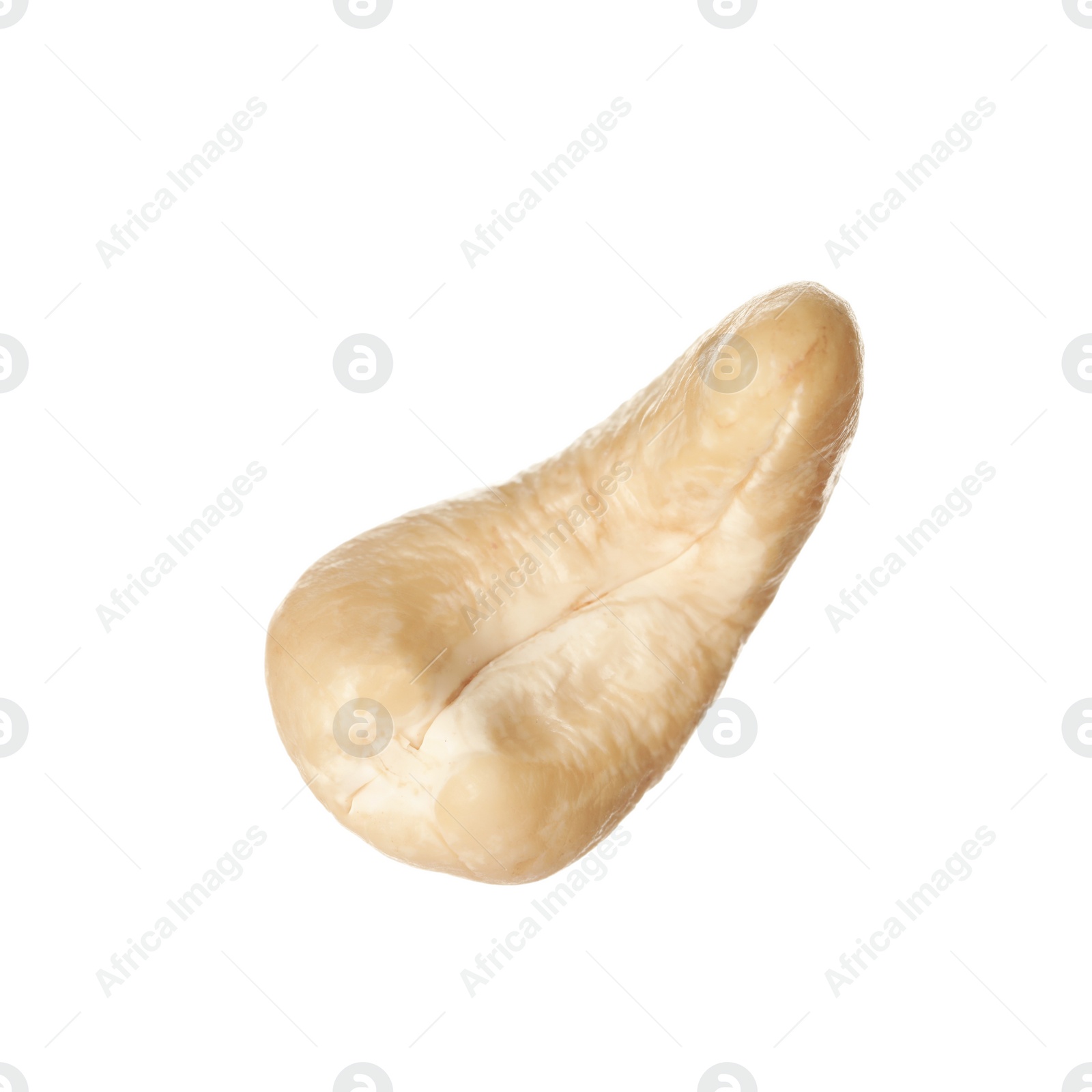 Photo of Tasty organic cashew nut isolated on white