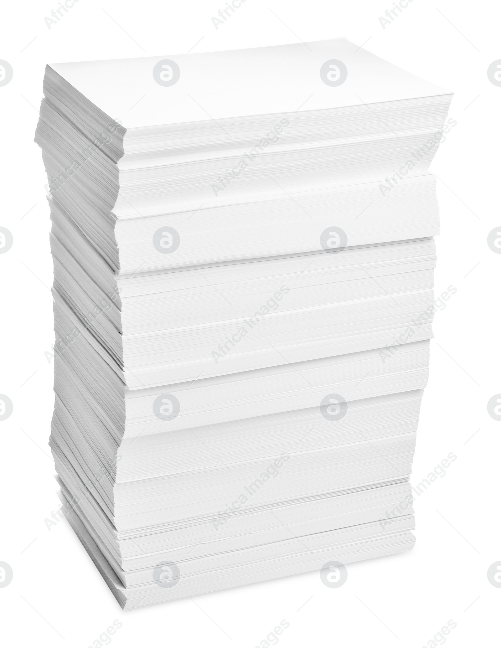 Photo of Stack of paper sheets on white background