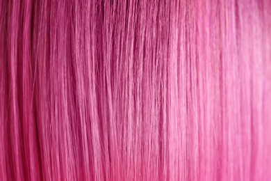 Close up view of color trendy hair