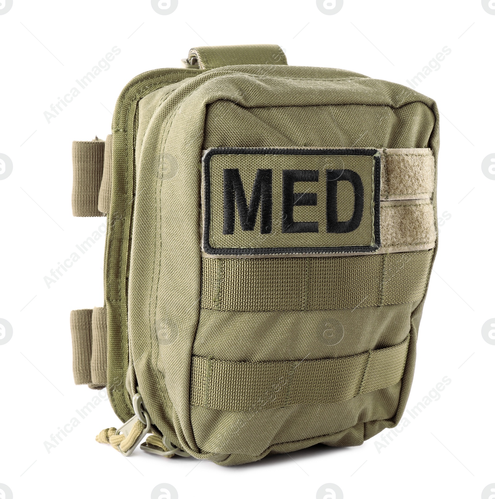 Photo of Military first aid kit isolated on white