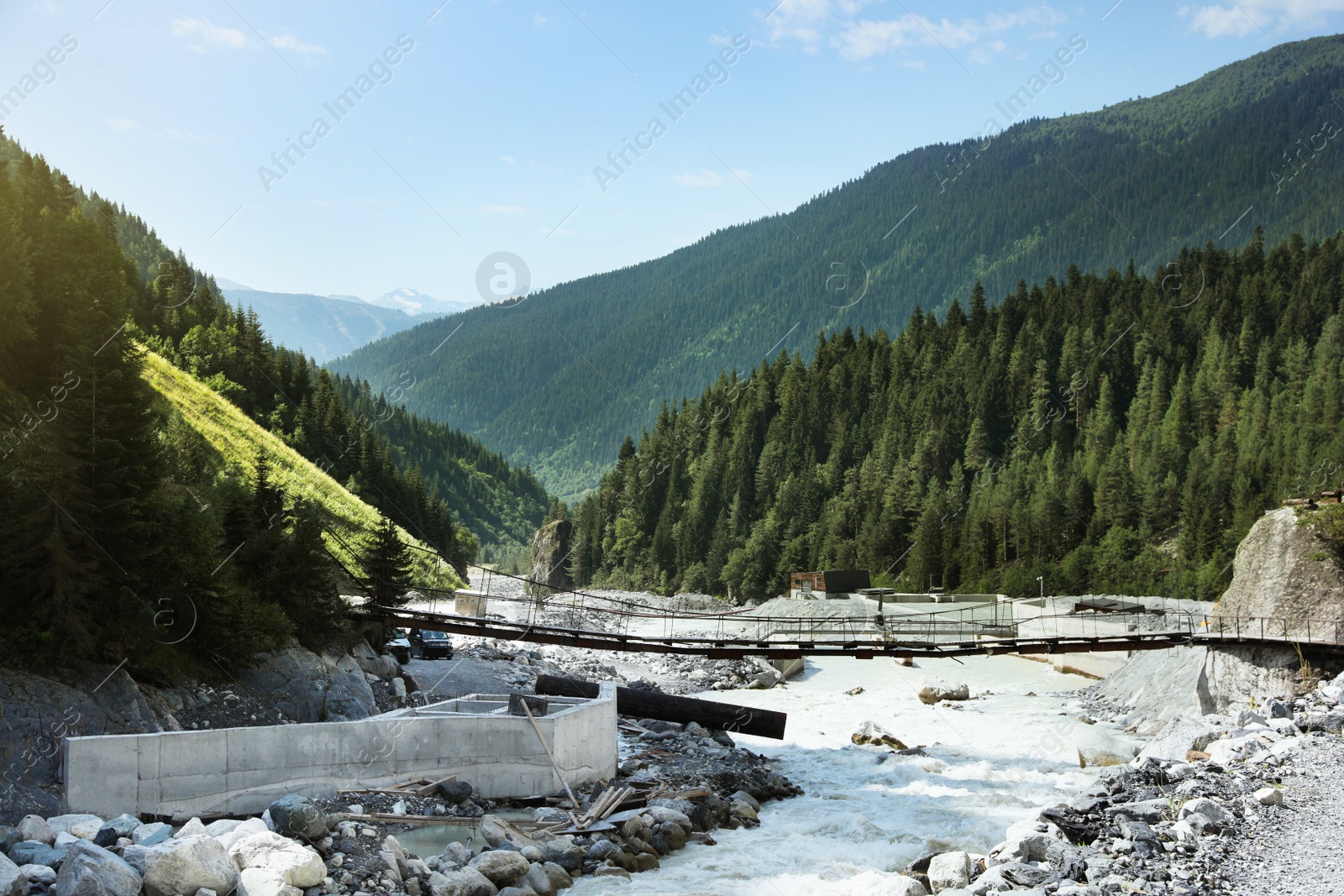 Photo of Picturesque view of beautiful river in mountains