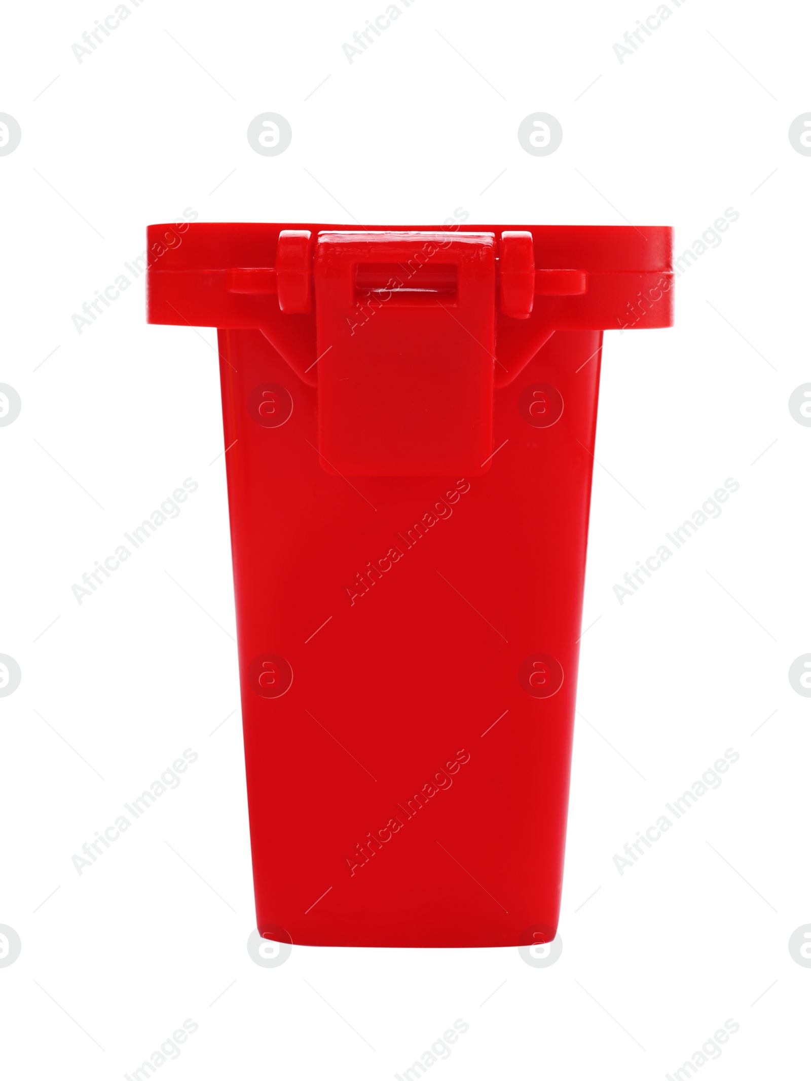 Photo of Trash bin isolated on white. Waste recycling concept