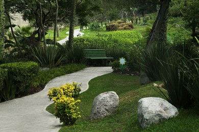 Photo of Beautiful view of park with green plants