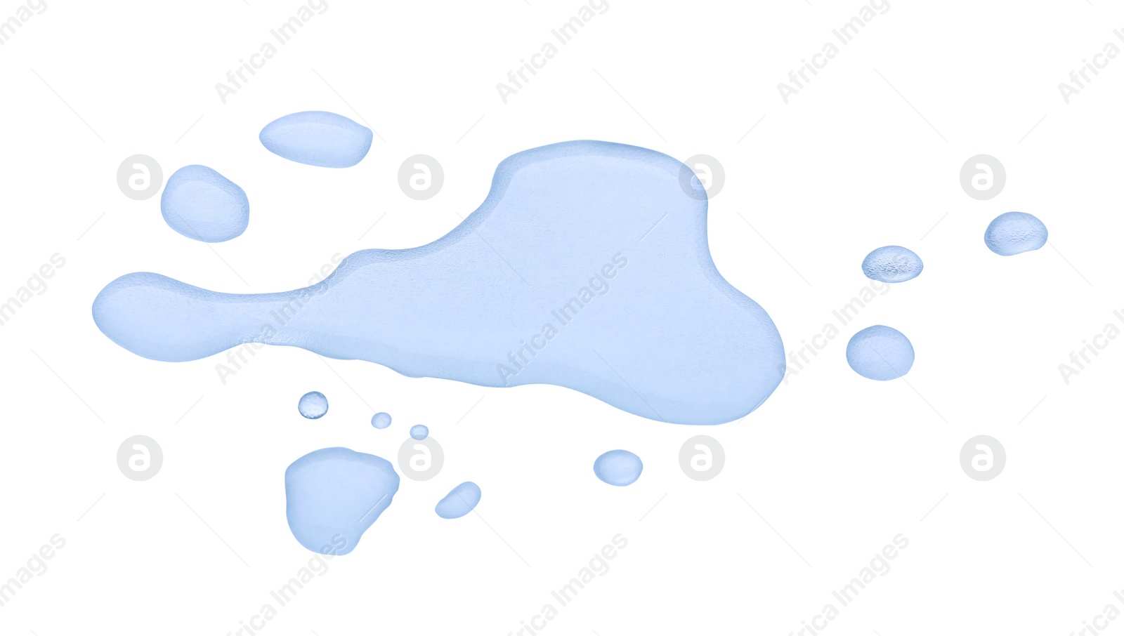 Photo of Puddle of pure water on white background