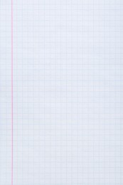 Photo of Checkered notebook sheet as background, top view