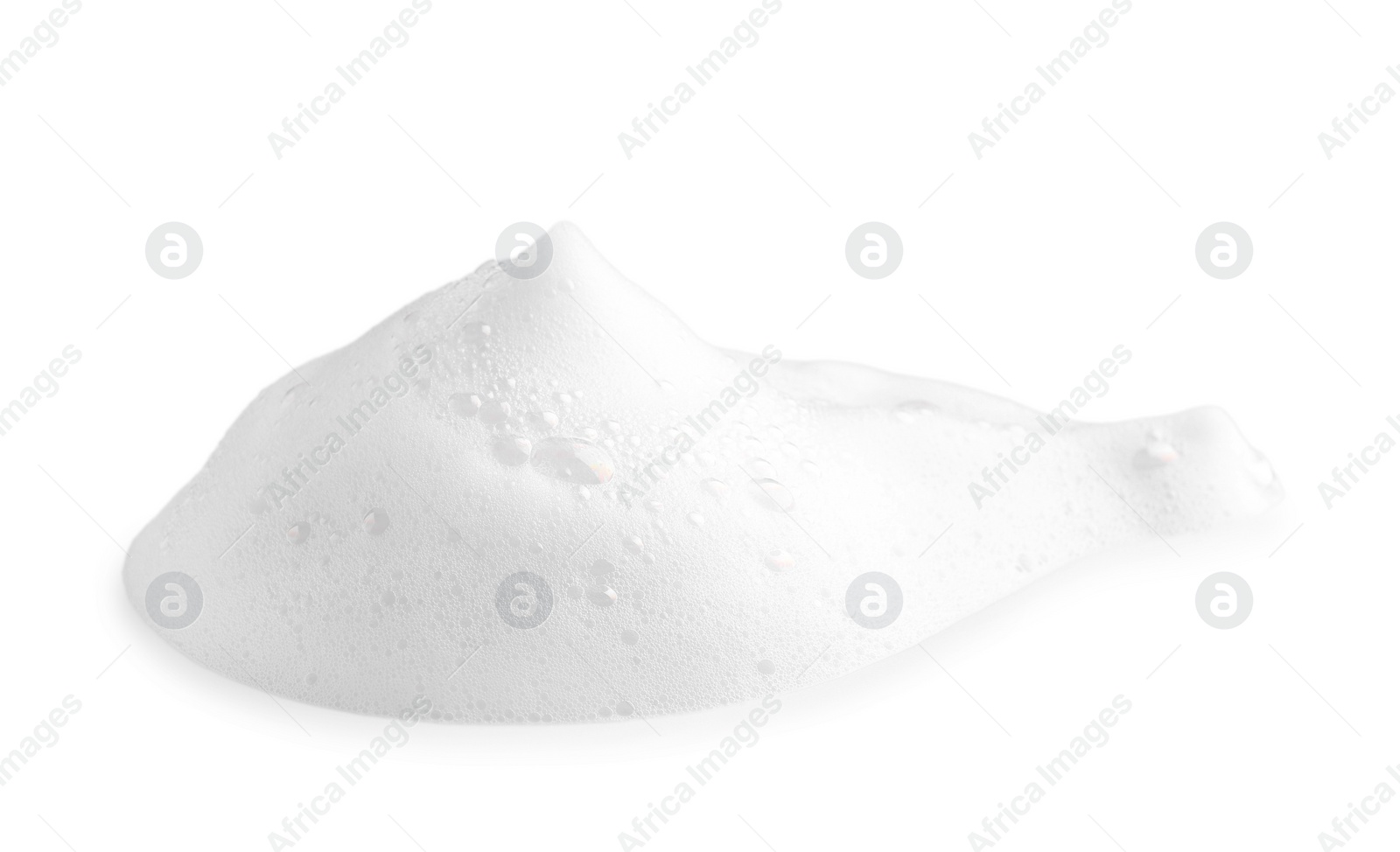 Photo of Sample of cosmetic foam on white background