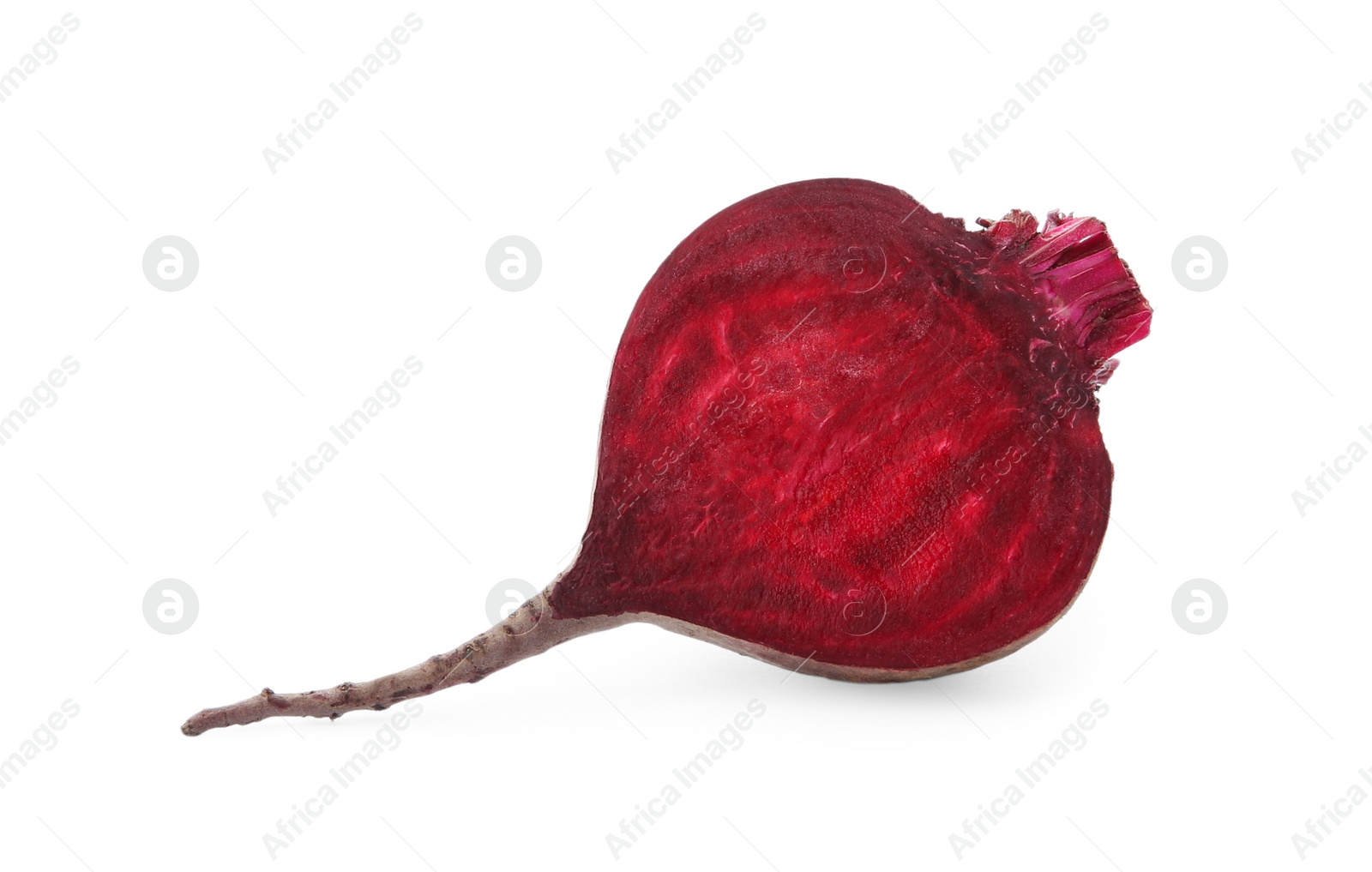 Photo of Cut fresh red beet on white background