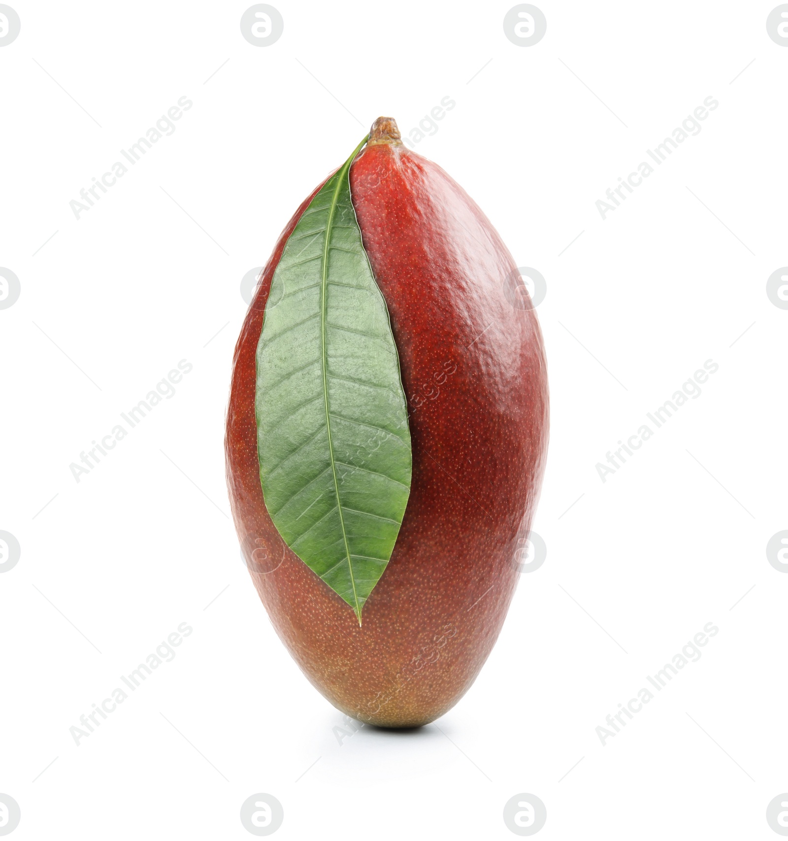 Photo of Delicious ripe mango on white background. Tropical fruit