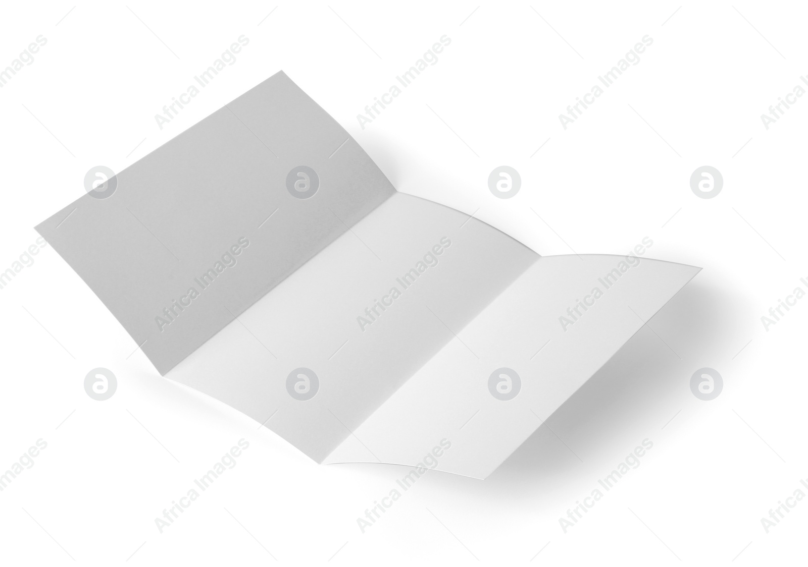 Photo of Blank brochure on white background. Mock up for design